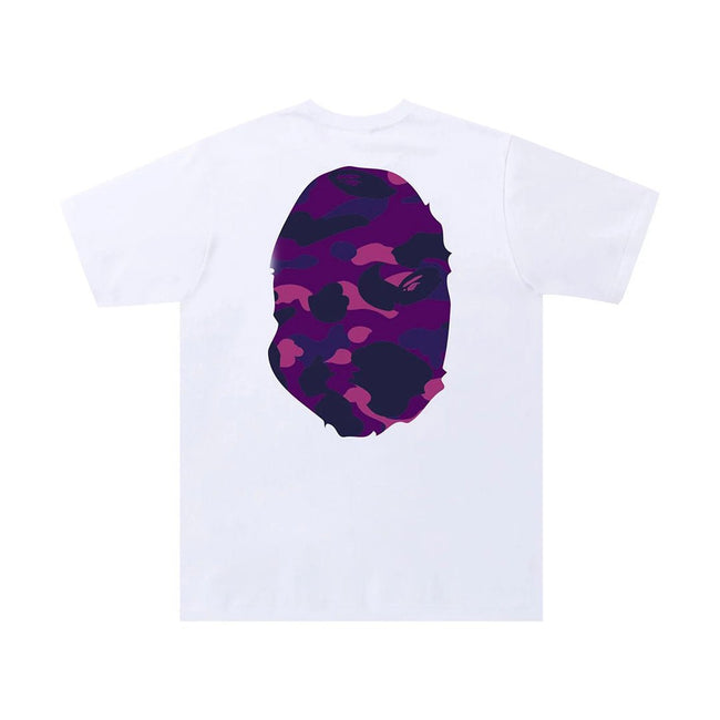 BAPe Color Camo Big Ape Head Tee White/Purple Main Image