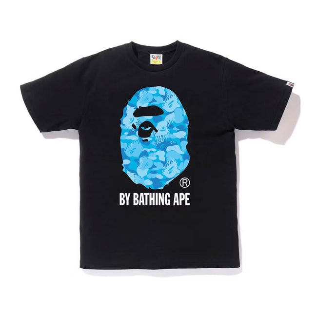 BAPE Fire Camo By Bathing Tee Black Blue Hover Image