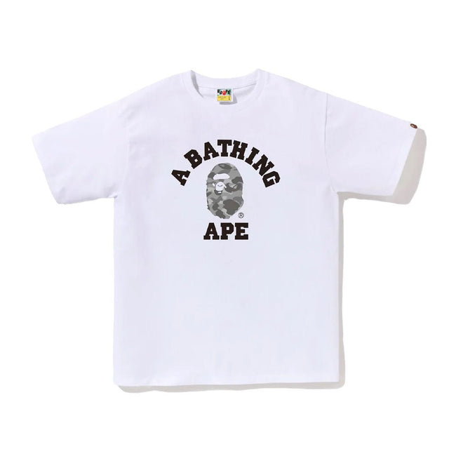 BAPE Honeycomb Camo College Tee White Hover Image