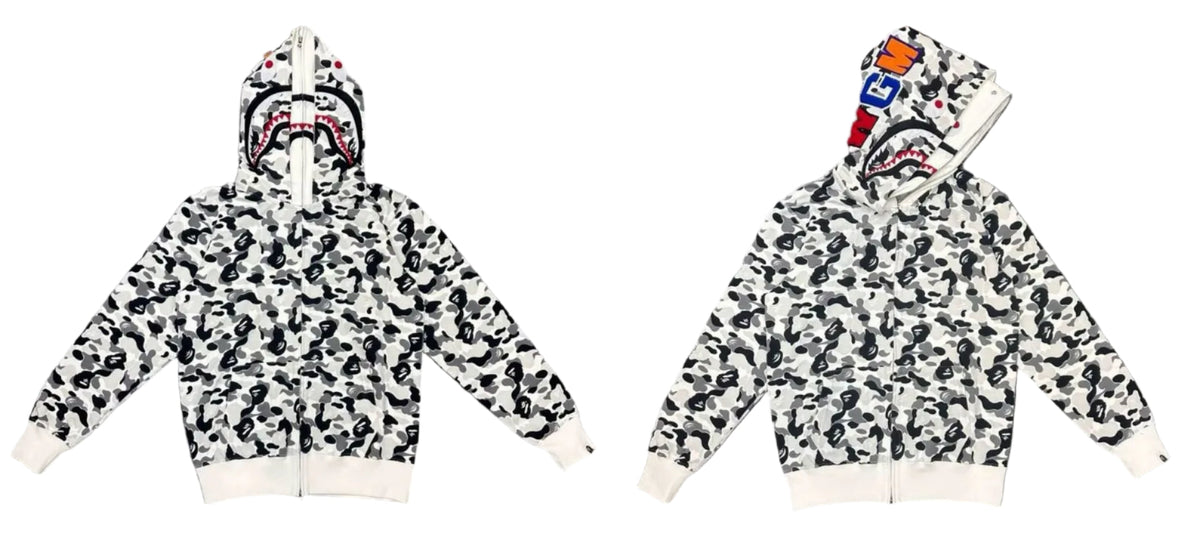 BAPE Shark Full Zip Hoodie Camo Edition