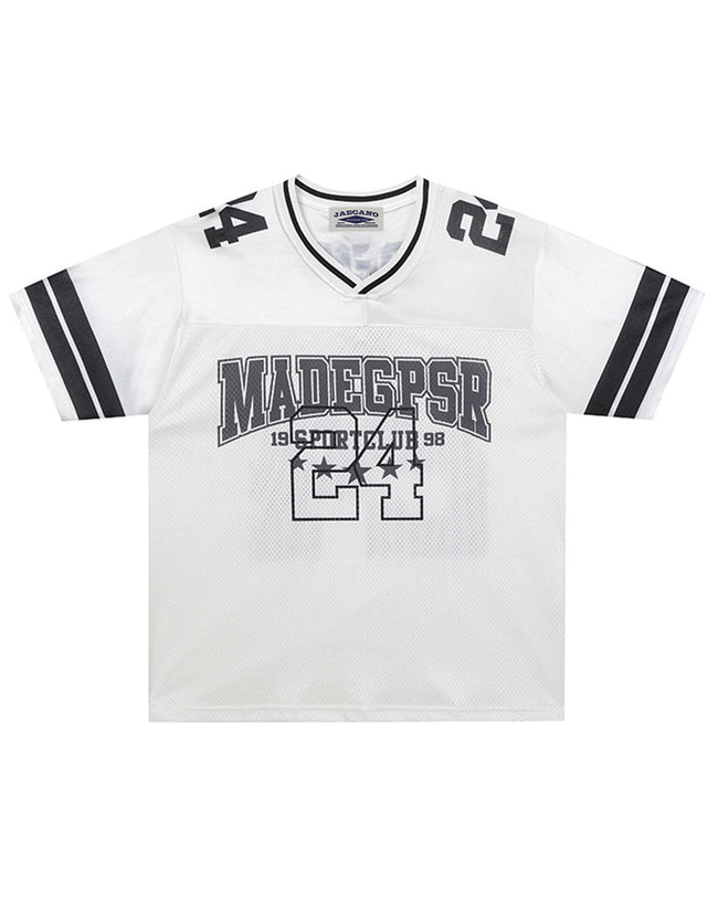 Spliced printed short sleeves Hover Image