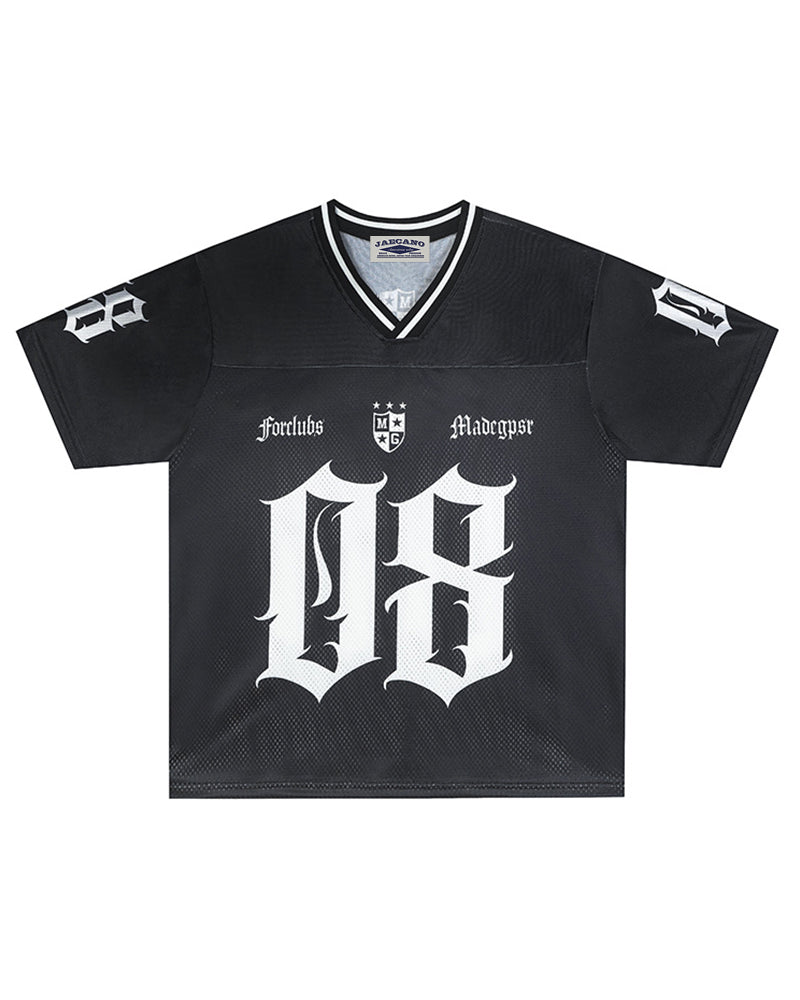 Sporty Digital Print Short Sleeve