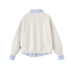 Bear embroidered two-piece sweatshirt