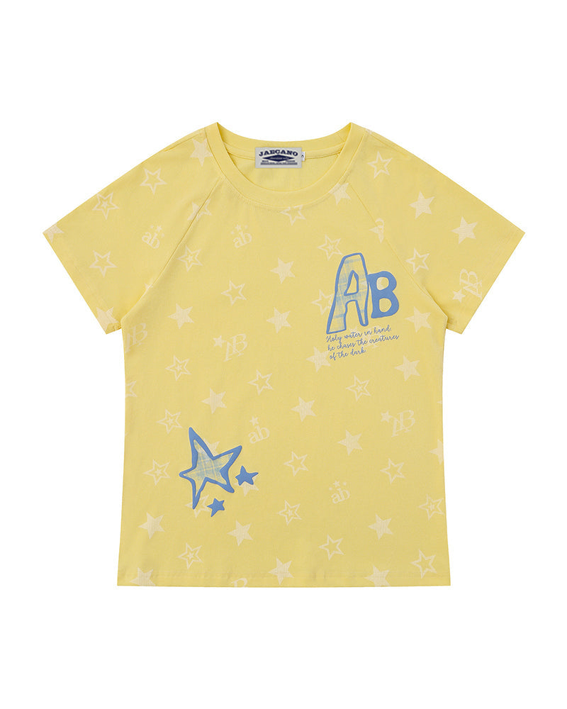 Star print short sleeve