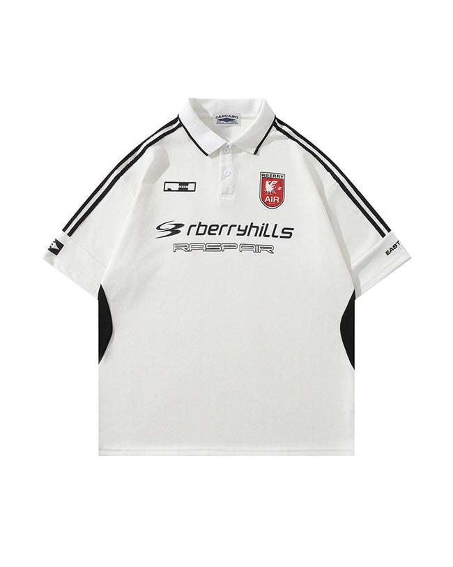 Spliced sports short sleeves Hover Image