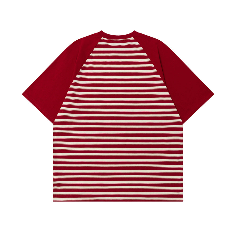 Contrast color cute short sleeves
