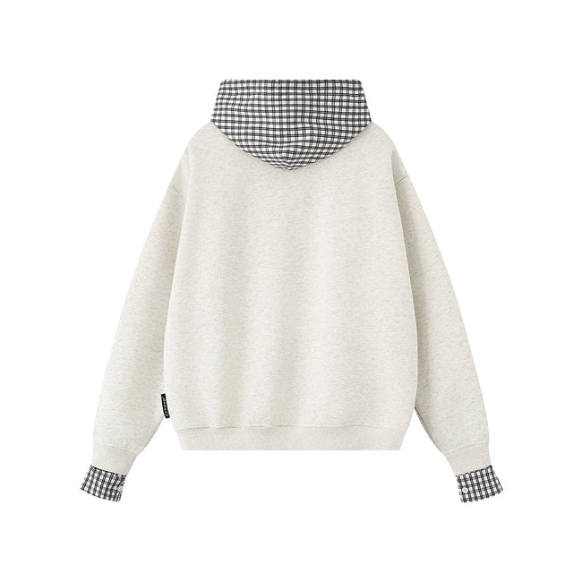 Spliced fake two-piece casual sweatshirt jacket Main Image