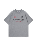 Washed letter short sleeves