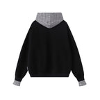 Spliced fake two-piece casual sweatshirt jacket
