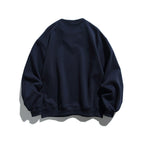 Solid color faux two-piece sweatshirt