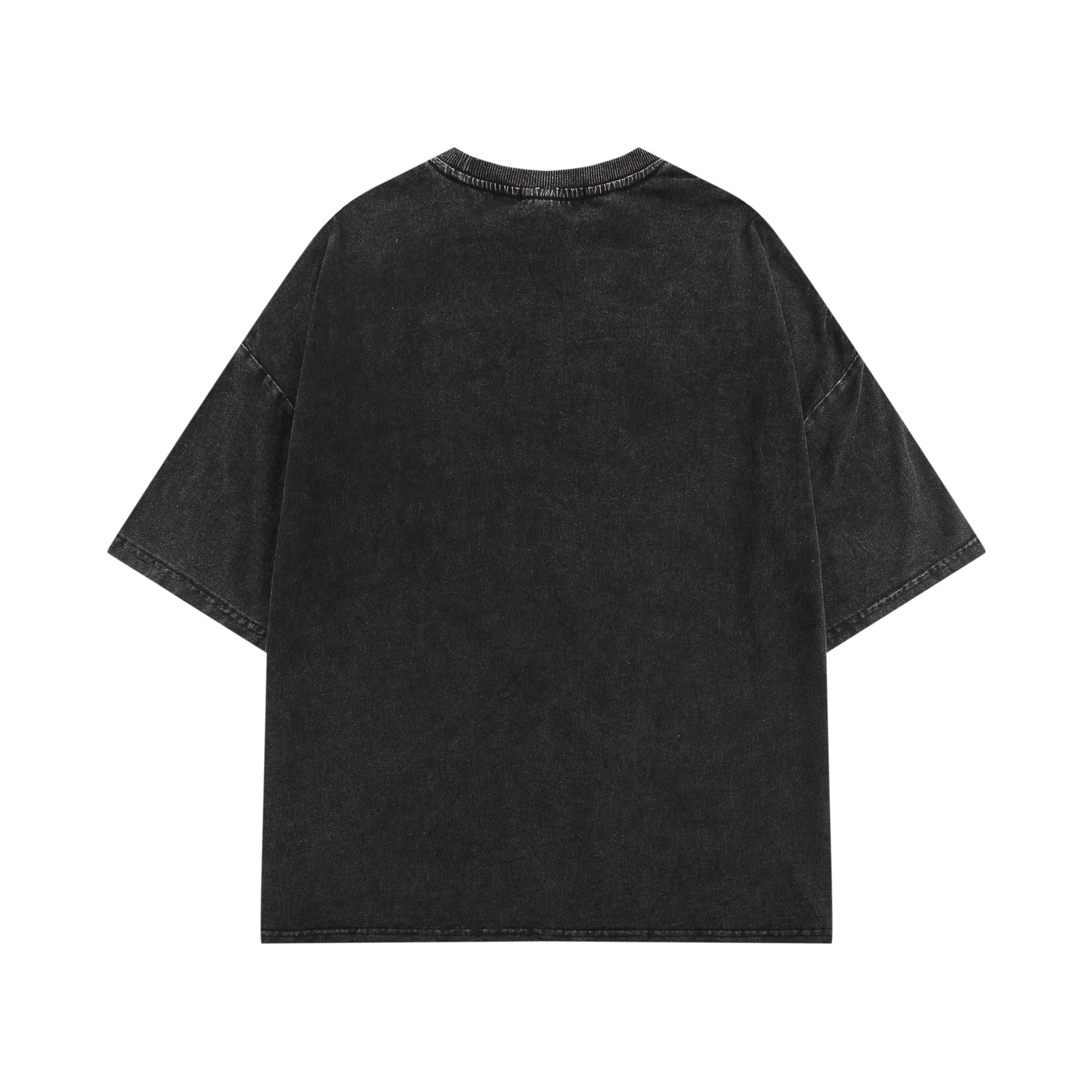 retro cartoon print short sleeves
