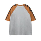 Retro colorblock short sleeves