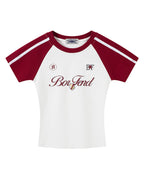 Retro print short sleeves