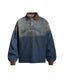 Distressed gradient denim long-sleeved shirt