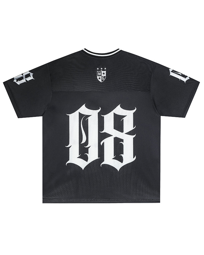 Sporty Digital Print Short Sleeve