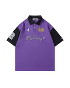 Sports style patchwork short sleeves