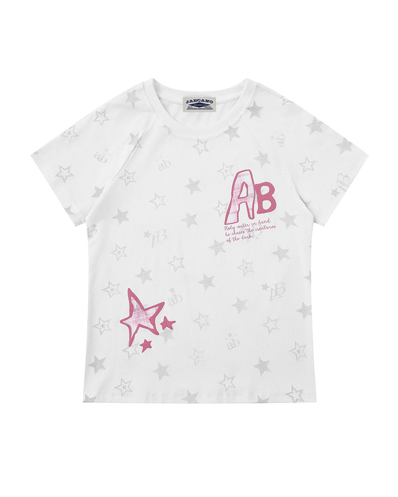 Star print short sleeve