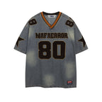Retro washed distressed short sleeves
