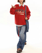 retro casual couple sweatshirt