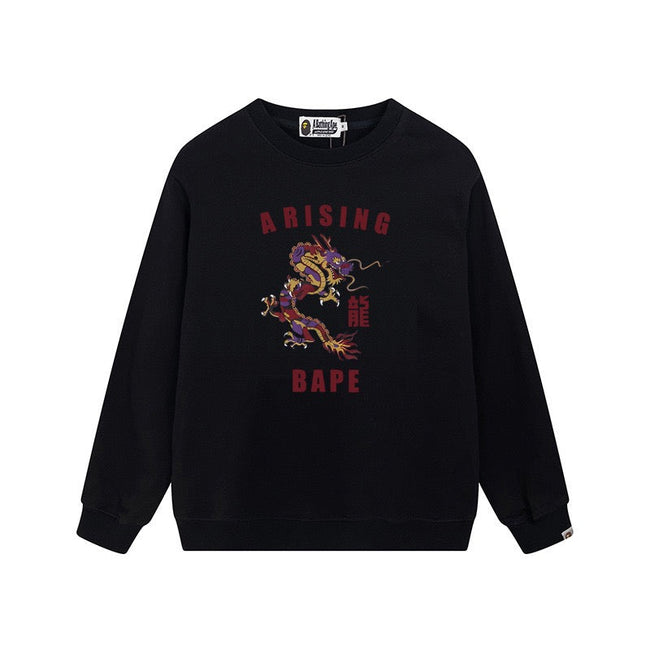 BAPE Rising Dragon Graphic Crewneck Sweatshirt Black Hover Image