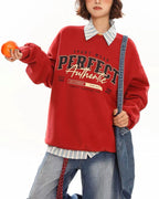 retro casual couple sweatshirt