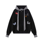 Spliced fake two-piece casual sweatshirt jacket