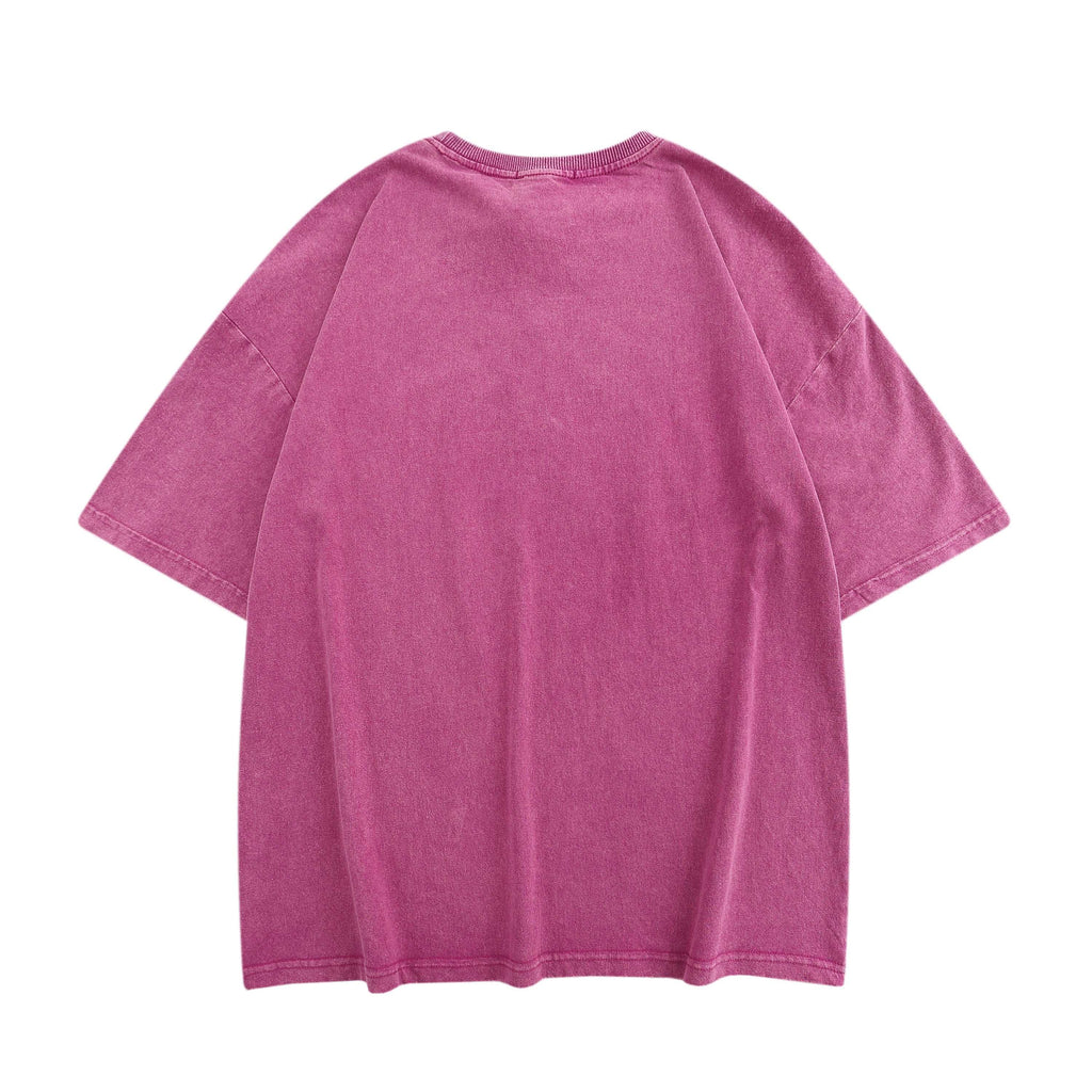 Retro distressed washed short sleeves