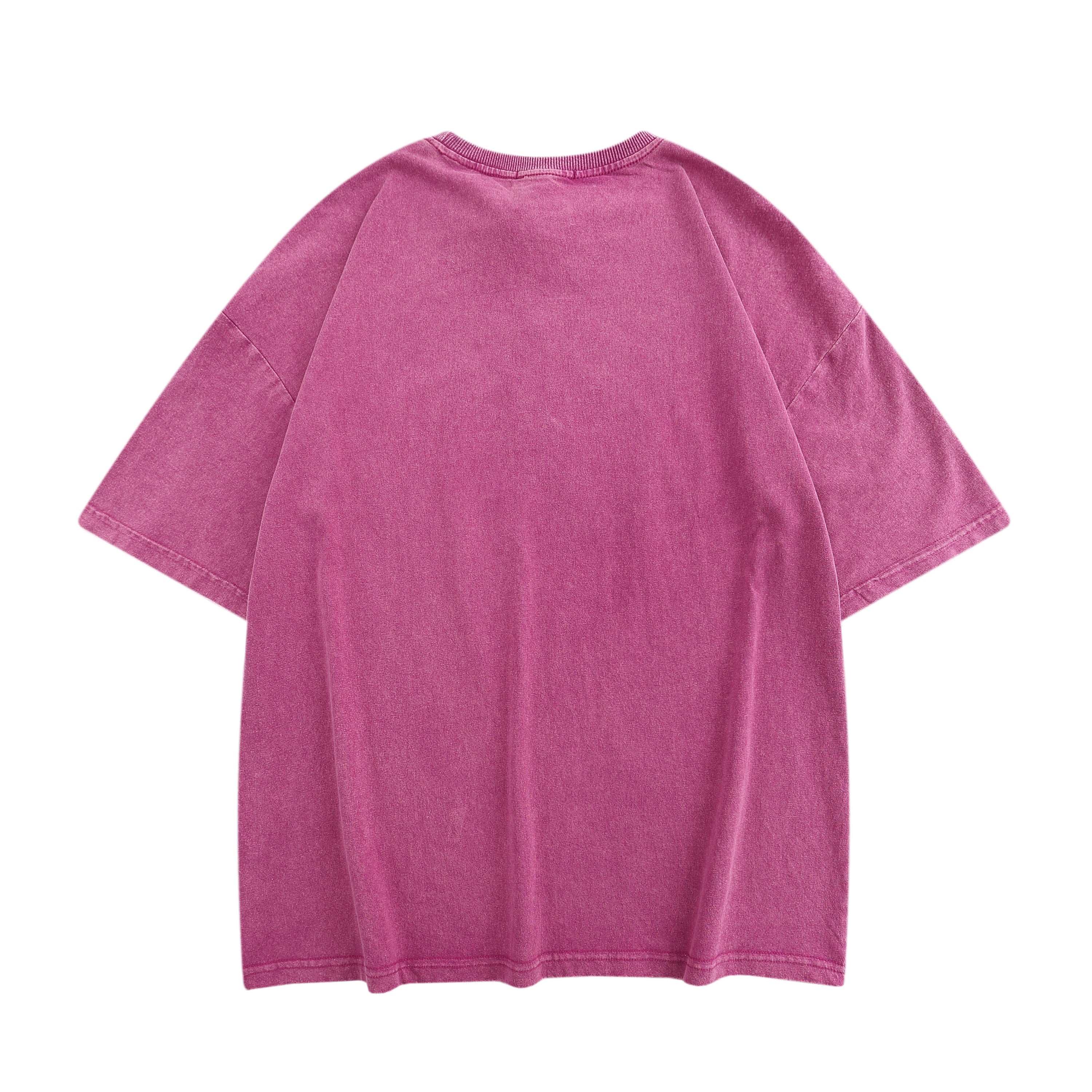 Retro distressed washed short sleeves