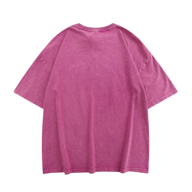 Retro distressed washed short sleeves Main Image