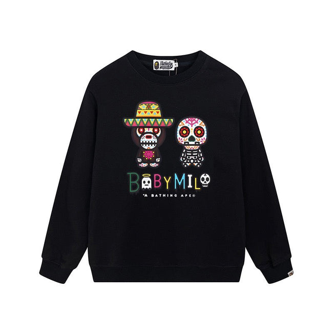 BAPE Baby Milo Skull Graphic Crewneck Sweatshirt Hover Image