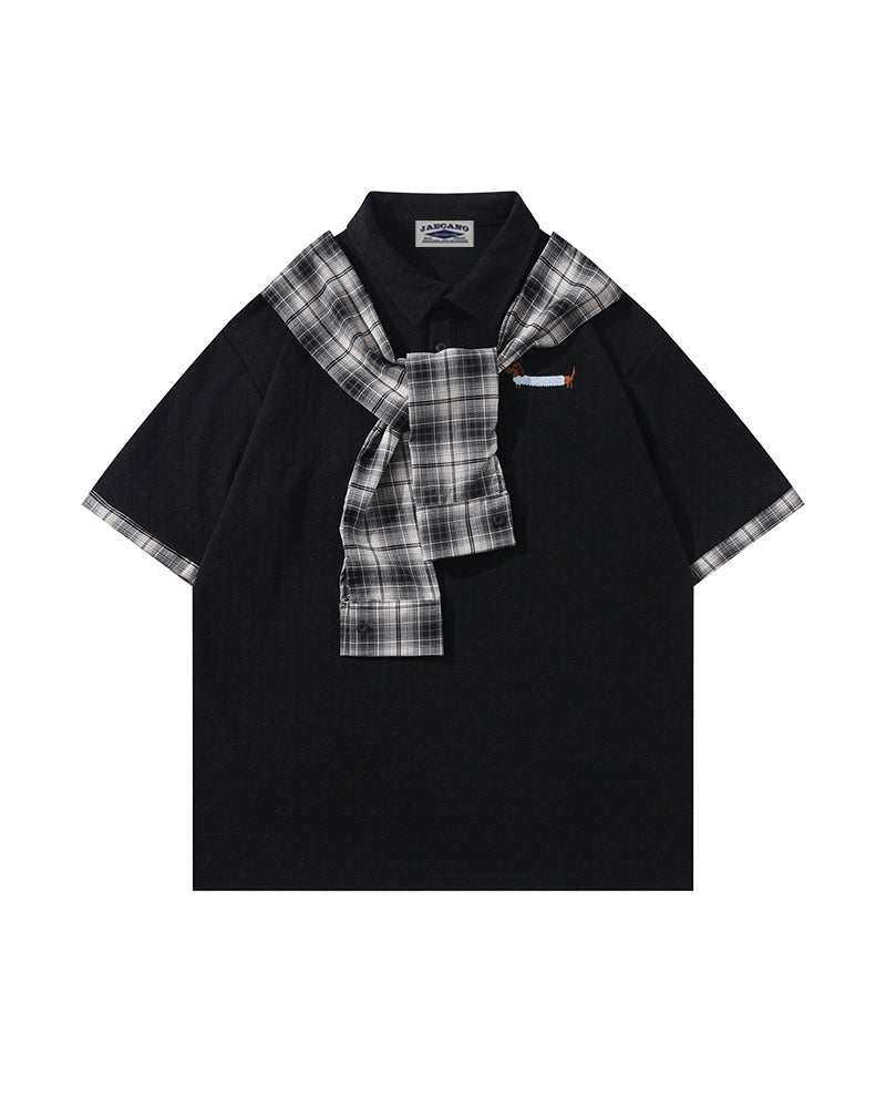 Dachshund Embroidered Short-Sleeve T-shirt