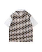 Faux Two-Piece Tie Short Sleeve