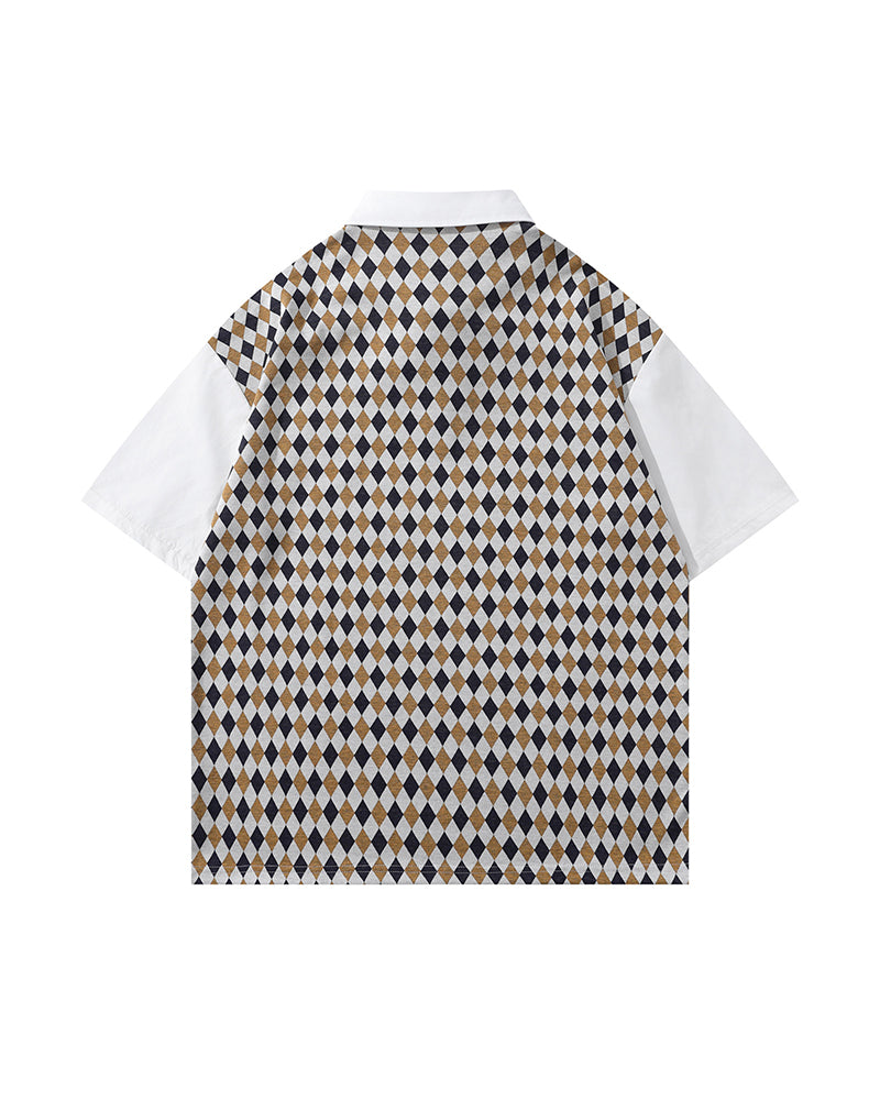 Faux Two-Piece Tie Short Sleeve