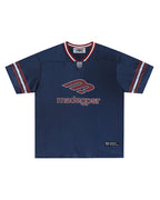 Spliced sports short sleeves