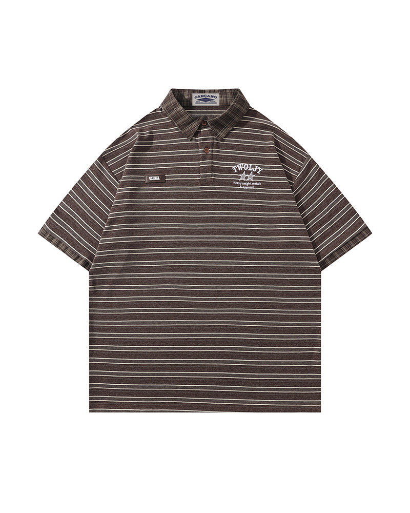 Striped short sleeves