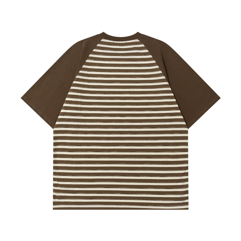 Contrast color cute short sleeves
