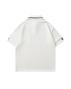 Spliced sports short sleeves