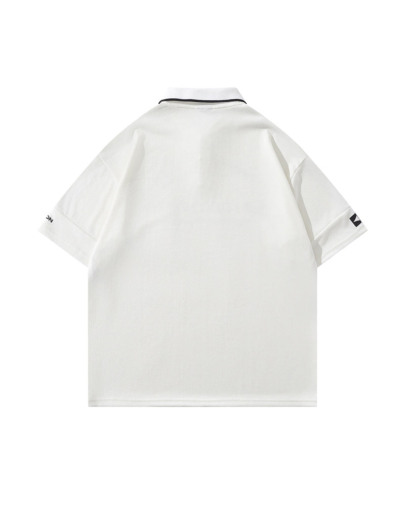 Spliced sports short sleeves