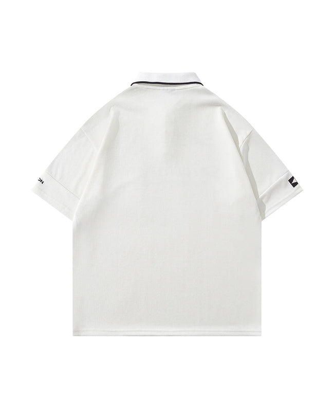 Spliced sports short sleeves Main Image