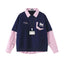 Fake two piece lapel sweatshirt