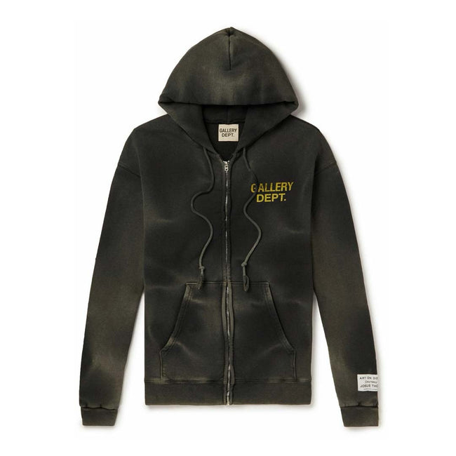 Gallery Dept. Sun Faded Zip Up Hoodie Black Hover Image