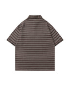 Striped short sleeves