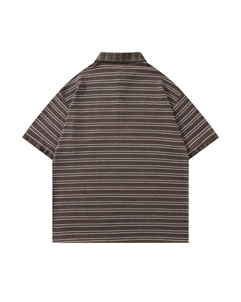Striped short sleeves
