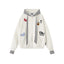 Spliced fake two-piece casual sweatshirt jacket