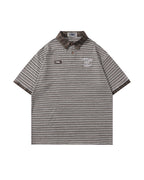 Striped short sleeves
