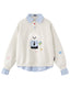Bear embroidered two-piece sweatshirt
