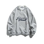 Solid color faux two-piece sweatshirt