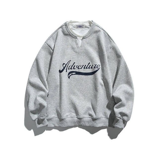 Solid color faux two-piece sweatshirt Hover Image